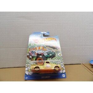 Hot Wheels '52 Chevy Pickup Truck 1952 1:64 Diecast Yellow Spring Hippie Hauler